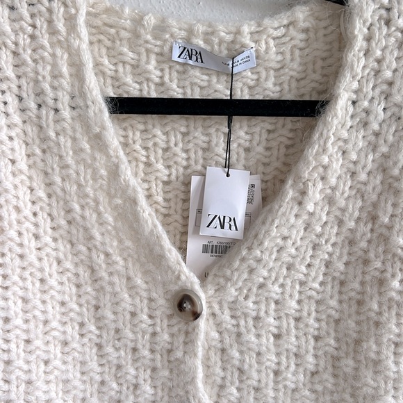 ZARA STRUCTURED KNIT CARDIGAN - Picture 8 of 9